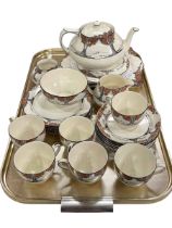 Crown Ducal Orange Tree twenty six piece tea service.