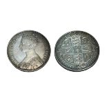 1847 Queen Victoria Gothic Silver Crown, undecimo on edging.
