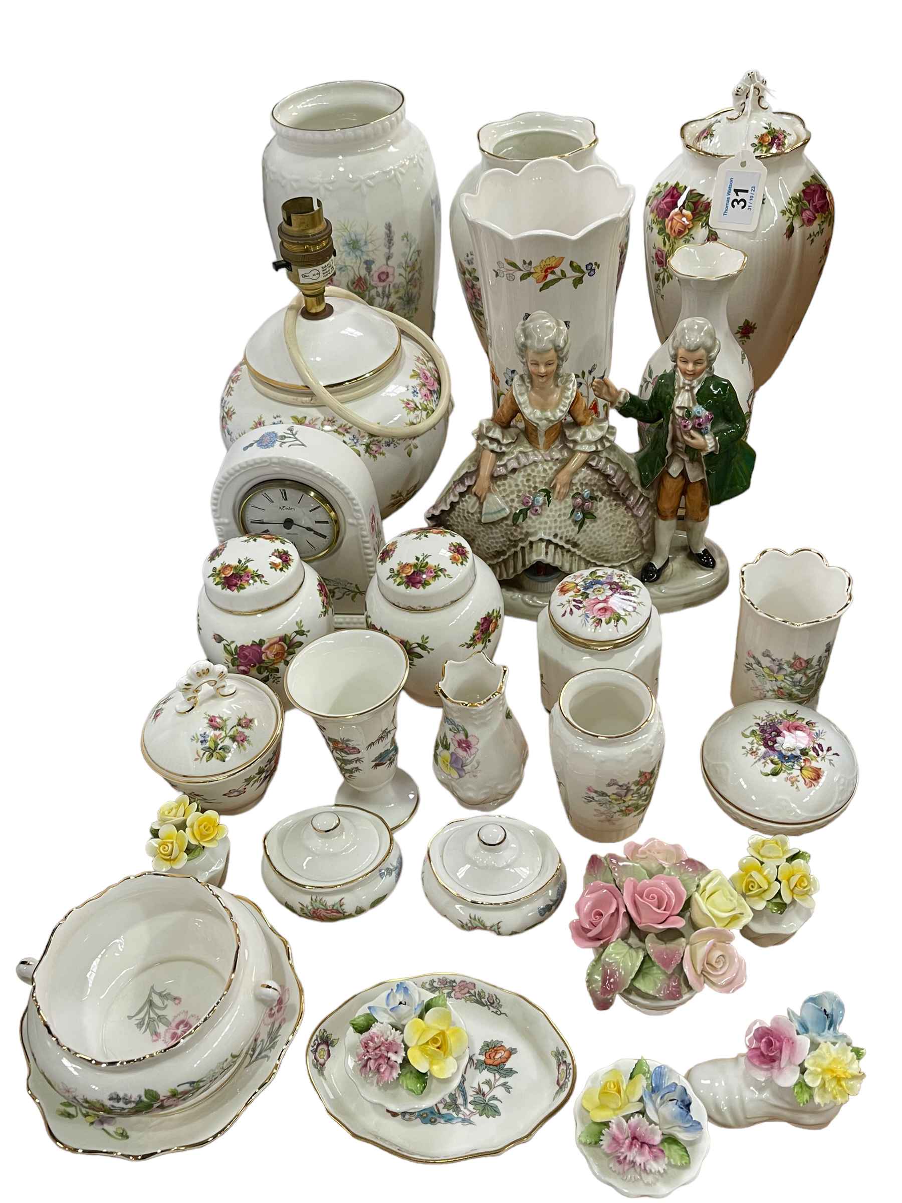 Collection of Aynsley, Old Country Roses, Coalport, etc.