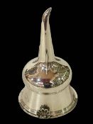 Good George III silver wine funnel by Emes and Barnard, London 1810, with shell thumb piece,
