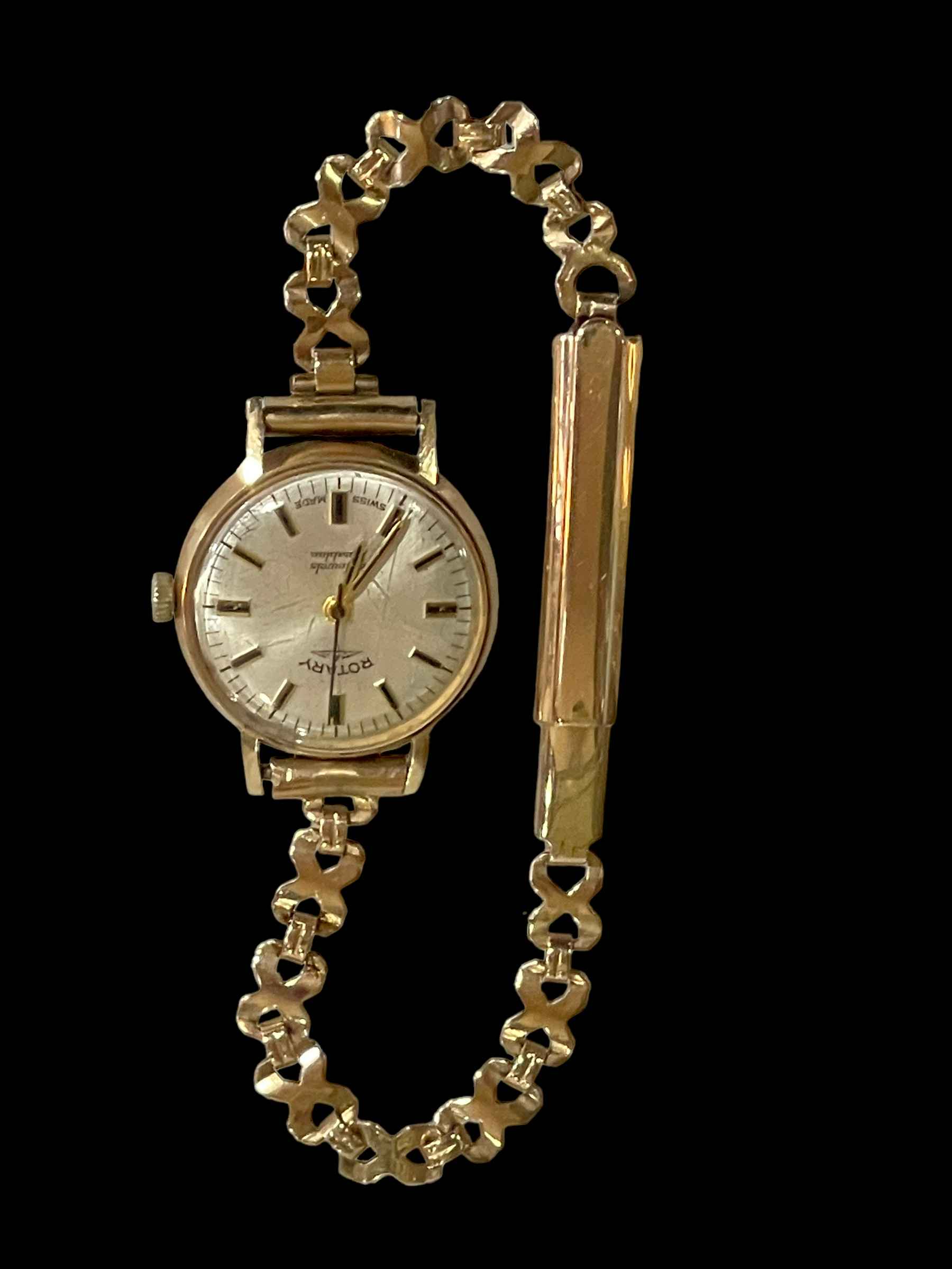 Ladies Rotary 9 carat gold bracelet watch.
