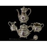 Good early Victorian silver four piece tea and coffee service by George John Richards, London 1852,