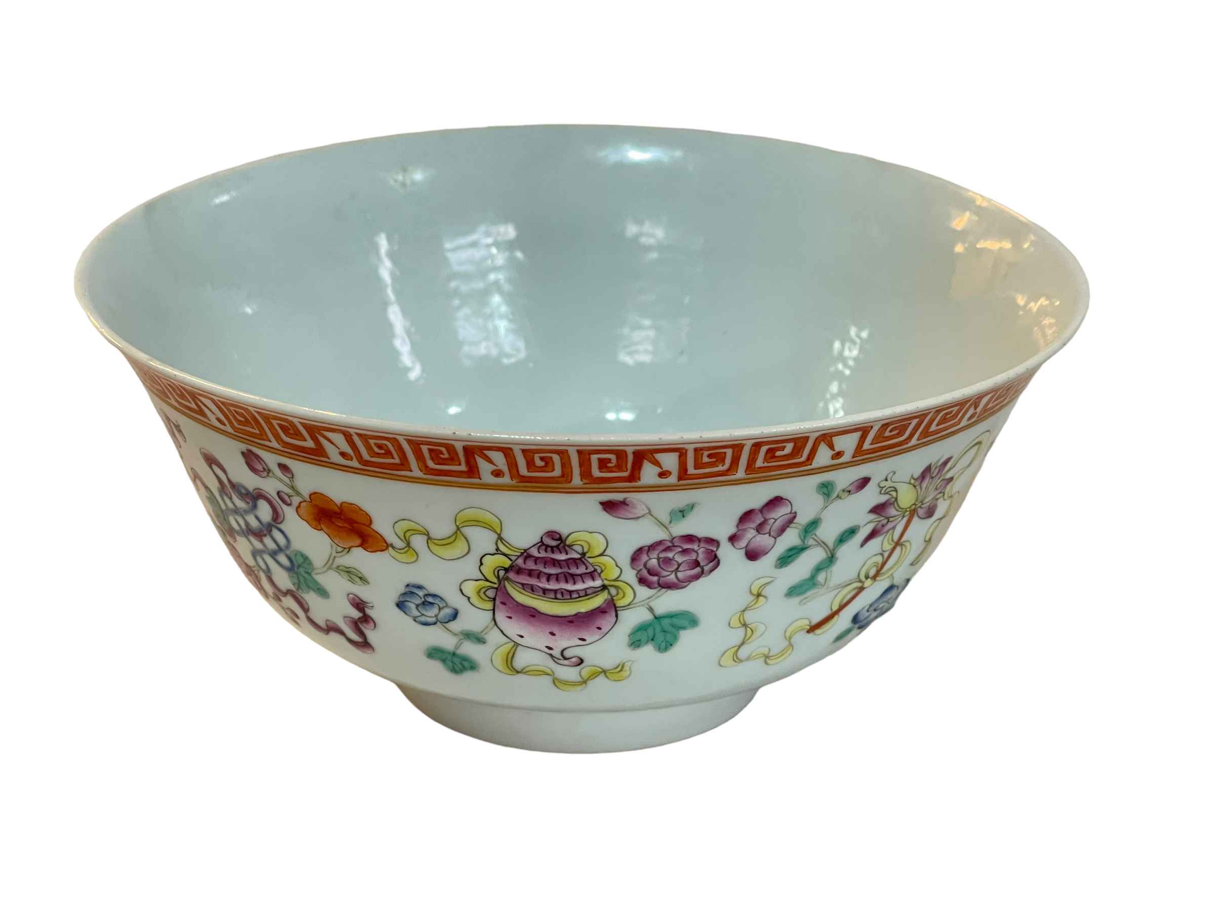 Chinese porcelain bowl with floral decoration with Daoquang mark to base, 16.5cm diameter.