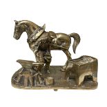 Brass model of Farrier with Horse and Anvil.
