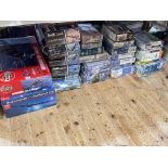 Collection of model aviation kits including Airfix, Revell, Italeri, etc,