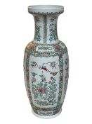 Large Chinese vase with floral design, 63cm.