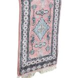 Hand knotted Caucasian carpet runner, 3.00 by 0.82.