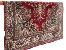 Large border carpet with central medallion 3.50 by 2.53.