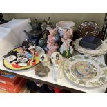 Lorna Bailey Beatles figures, set of five Natwest pigs, Crown Devon Bonzo dogs, china plates,