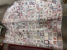 Antique patchwork and paisley pattern to reverse quilt, 2.04 by 1.70.