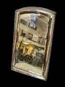 Silver framed boudoir mirror, Birmingham 1911, 33cm by 21cm.