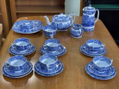 Spode Italian blue and white tea set.
