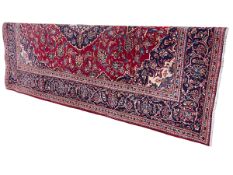 Hand knotted Persian Kashan carpet 3.18 by 2.09.