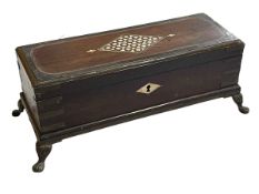 Indian desk box with fitted interior, 31cm across.