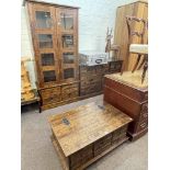 Suite of Laura Ashley Garrat Range furniture comprising display cabinet 183cm by 87cm by 41cm,
