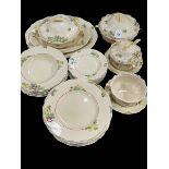 Collection of Royal Doulton Minden dinner service including tureens.