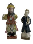 Two antique Chinese figures, tallest 21cm.