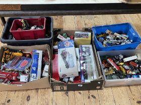 Six boxes of model vehicles including Corgi Kings of the Road.