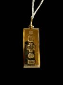 9 carat gold ingot pendant.