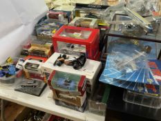 Large collection of model vehicles, Corgi and other model aircraft.