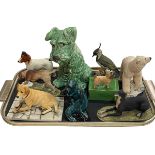 Sherratt & Simpson model dogs, large Sylvac terrier, Beswick and other models.