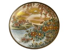 Satsuma Kizan Zo plate, 24cm diameter.