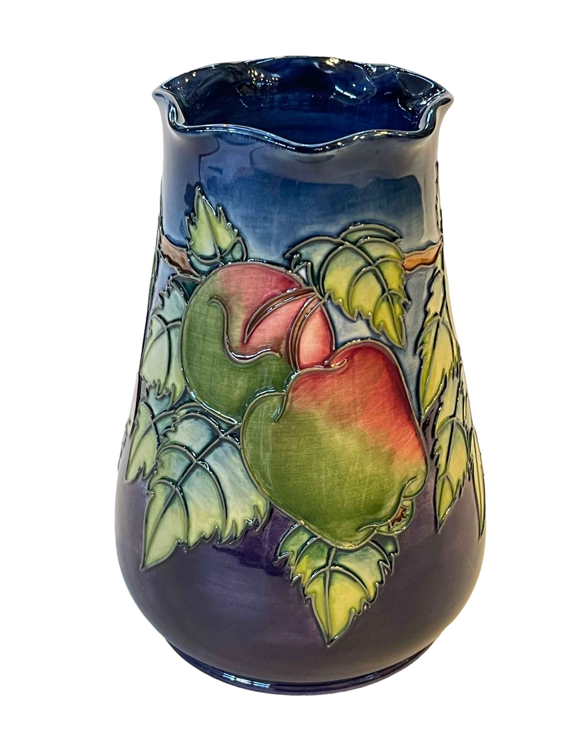 Moorcroft Pottery apple vase, dated July 1999, 18cm. - Image 2 of 2