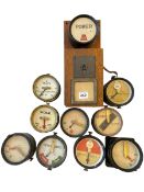 Collection of railway indicator gauges/dials.