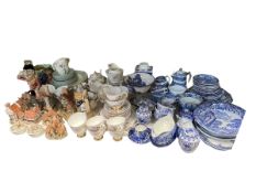 Spodes Italian and other blue and white china, Gladstone and New Chelsea teaware,