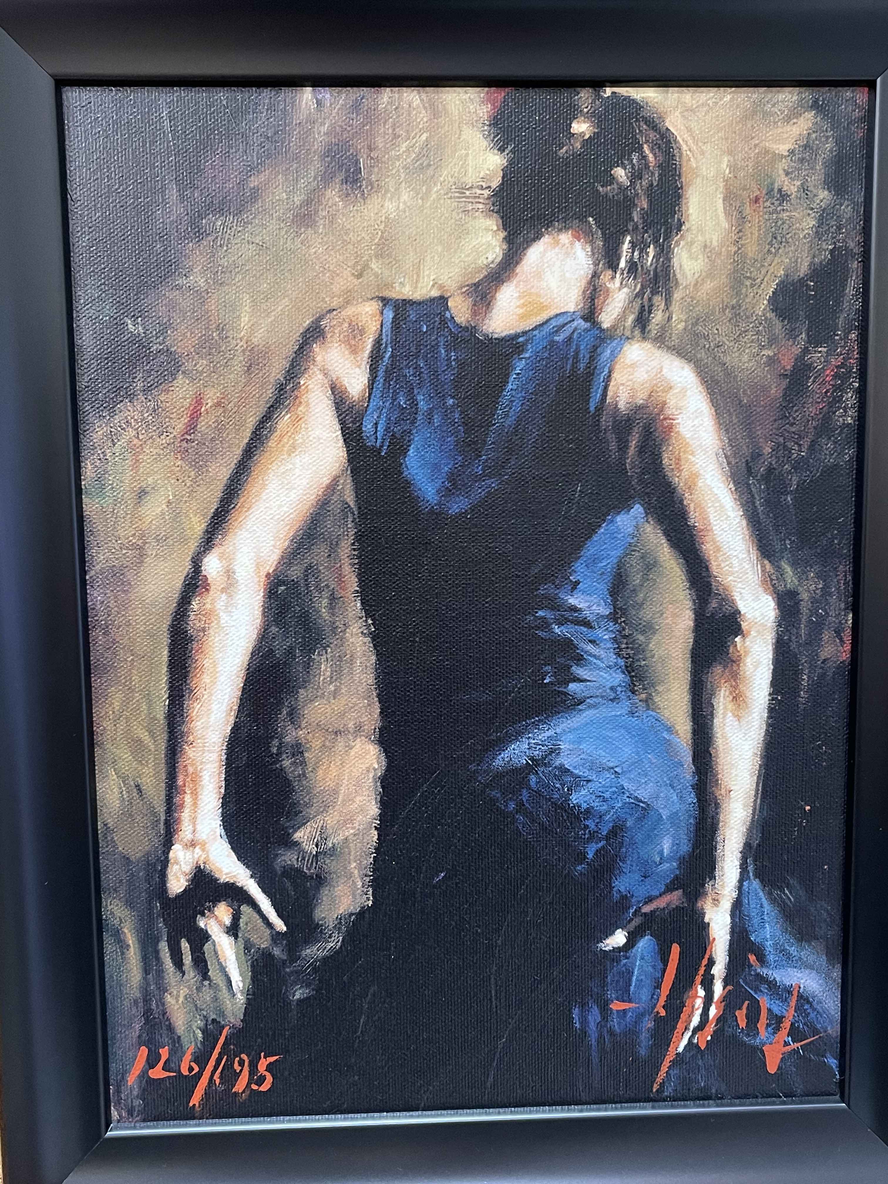 Fabian Perez, Flamenco I and Flamenco II, limited edition hand embellished giclee canvases, - Image 3 of 3