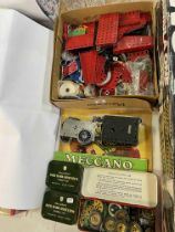 Collection of Meccano and part Scalextric Formula 1 set.
