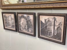 George Cuitt, three etchings of Chester.