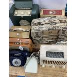 Vintage radios including Roberts, Ekco Ultra Twin-De-Luxe, Marconi, Sky Casket and Perdio,