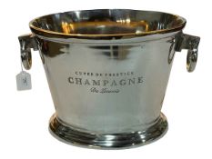 Champagne bucket marked 'Cuvee De Prestige Du Louvois' 25cm.