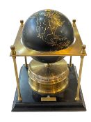 The Royal Geographical Society World Clock 1980, 27cm high, 22cm square.