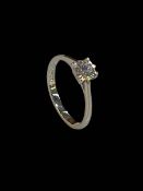 Platinum set 0.50 carats lab diamond solitaire ring, size K, colour E, clarity VVS2.