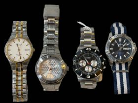 Four gents wristwatches.