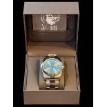 Mathey Tissot limited edition stainless steel wristwatch with box and some papers.