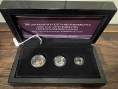 Tristan Da Cunha, Three-Coin Proof Sovereign Set 2018, consisting of sovereign,