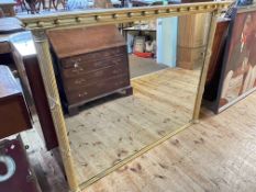 Regency style gilt overmantel mirror, 117cm by 153cm.