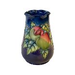 Moorcroft Pottery apple vase, dated July 1999, 18cm.