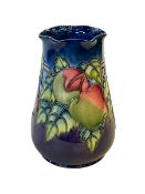 Moorcroft Pottery apple vase, dated July 1999, 18cm.