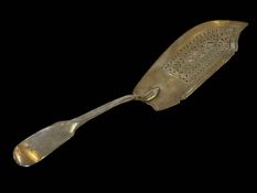 Early 19th Century Scottish silver fish slice, bearing James Berry markers mark only.