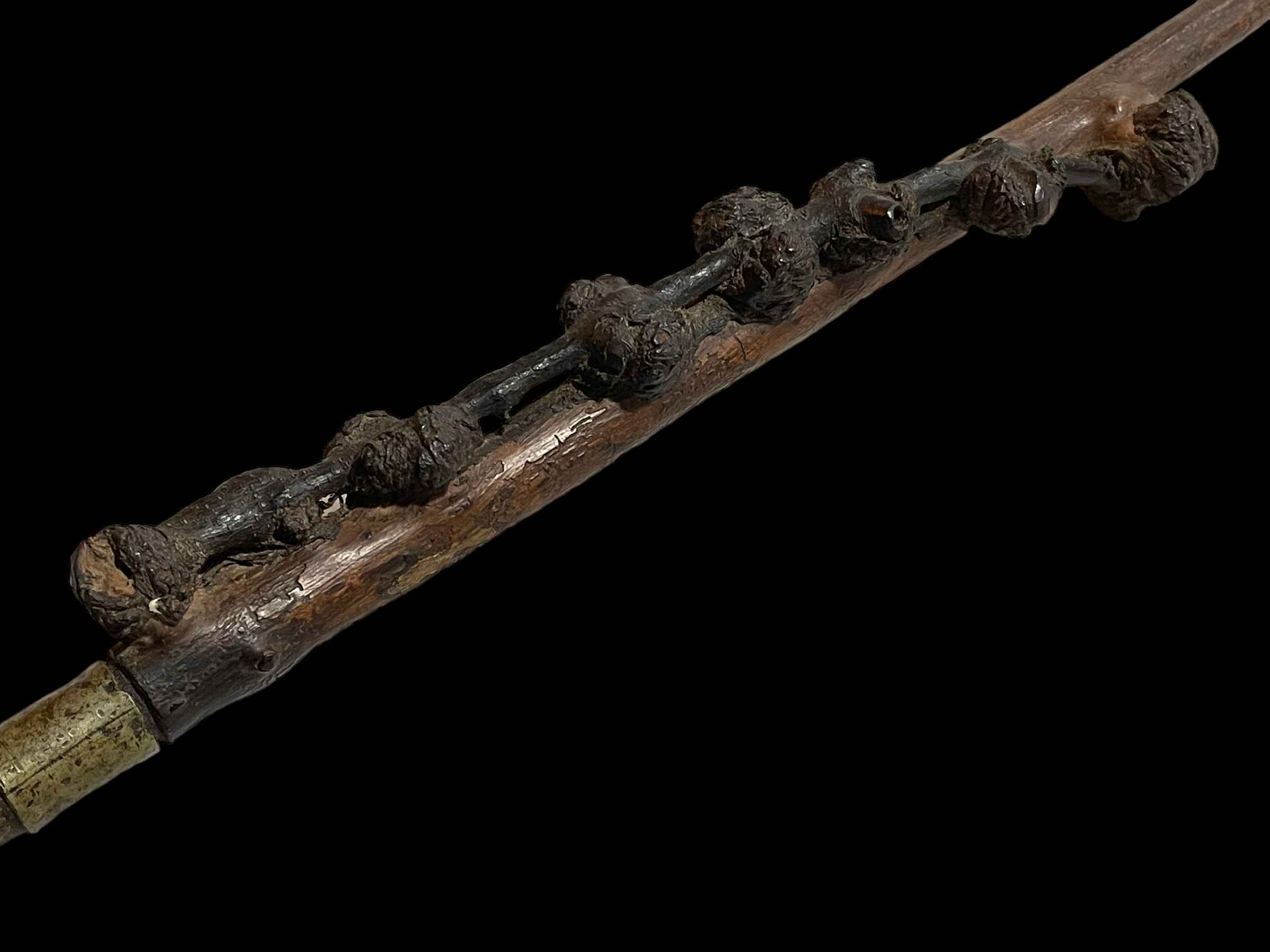 Chinese root wood opium pipe, 52cm. - Image 2 of 2