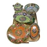 Collection of New Hall lustre ware.