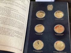 A Churchill Centenary Trust silver gilt medallion collection from John Pinches,