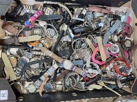 Box of wristwatches.