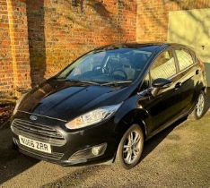 Ford Fiesta Zetec 1242cc petrol motor car in black, mileage 40,500, Registration Number NU66 ZRR.