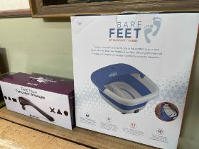 Bare Feet by Margaret Dobbs foot spa and Bodi-Tek deep tissue percussion massager.