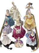 Collection of eleven Coalport figures including Regina, Amanda, etc.